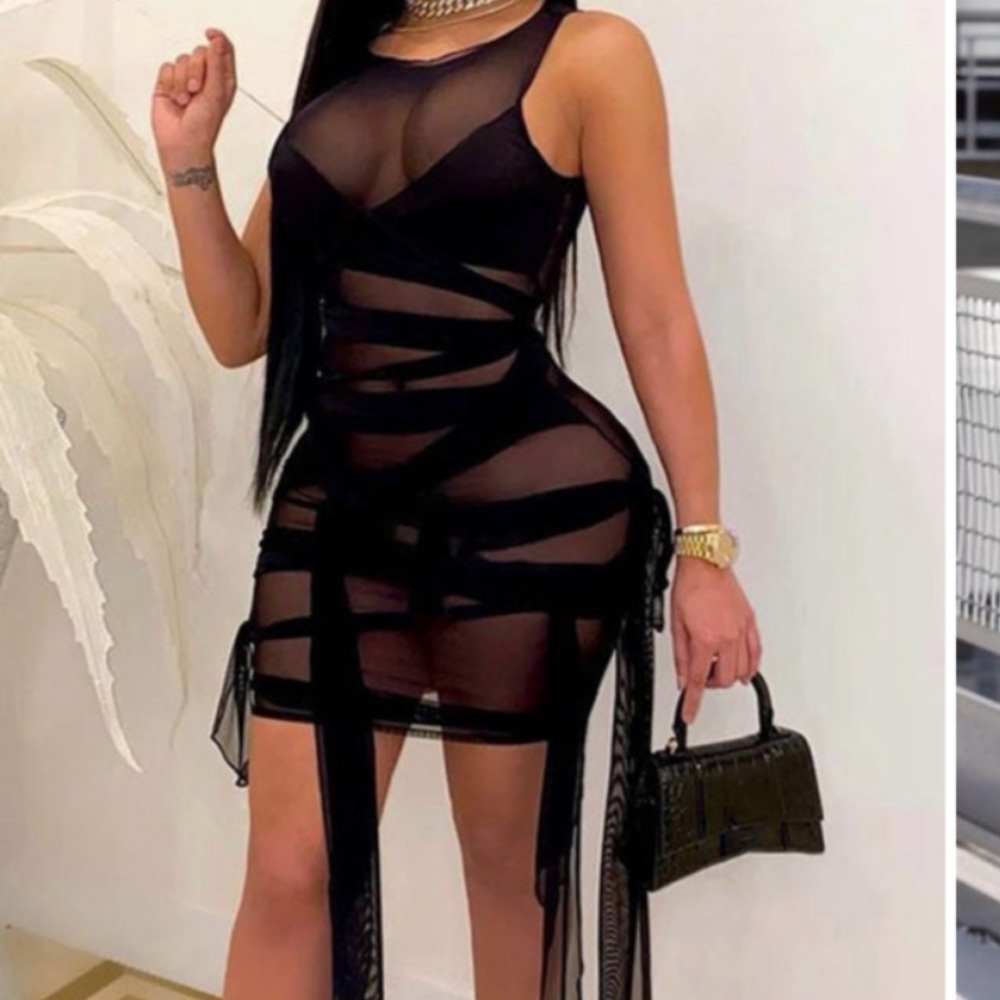 Fashion Nova Inspired See Through Dress